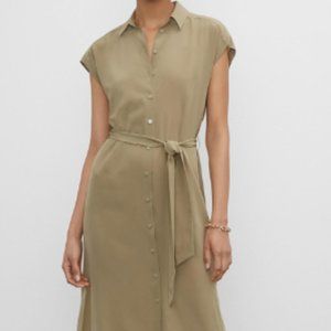 Club Monaco Danielle Green Shirt Dress